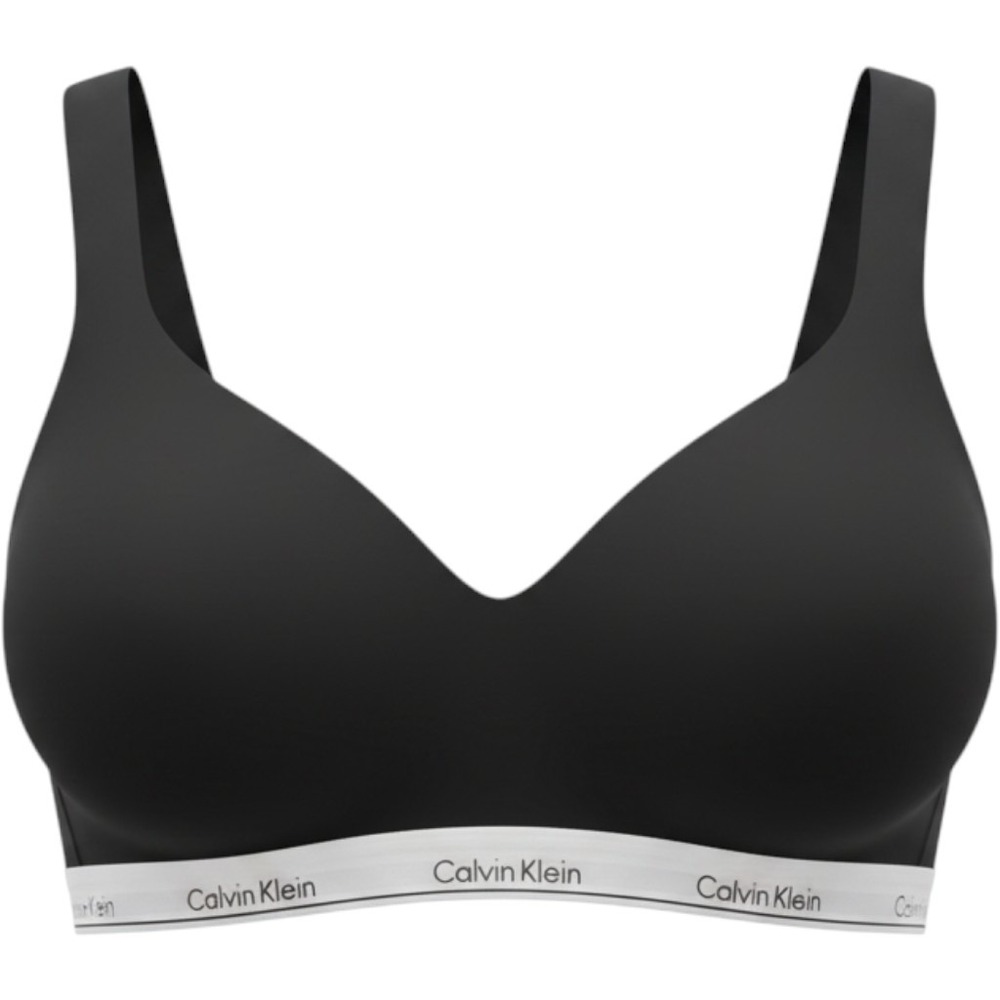 Calvin Klein Wire Free Bralette Women Large Black White NEW 2-Pack Cotton Modal